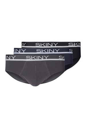 Herrenslips 3PACK Skiny grau-schwarz-marineblau 086839