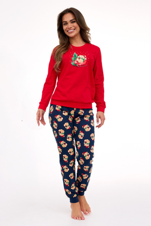 Christmas Women's Cotton Pajamas Teddy Cornette Red 671/422