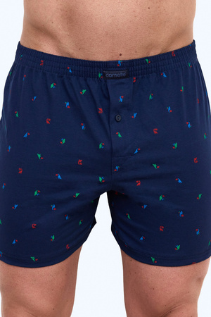 Men's loose cotton Comfort Cornette boxer shorts navy blue 002/314