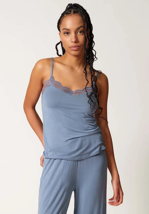 Damen Modal Tank Top Skiny blau 082612
