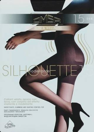 Tights with a shaping top Omsa light beige Silhouette 15DEN