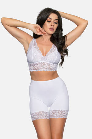 Women's cotton panties with legs white BBL188