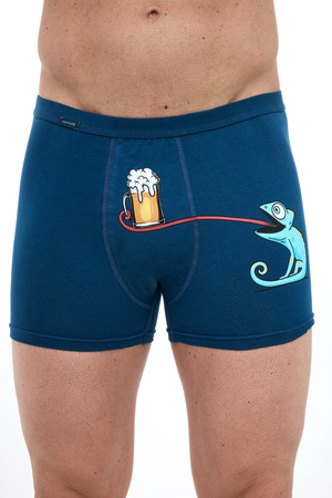 Men's boxer shorts with Tattoo Cornette print, blue 280/248